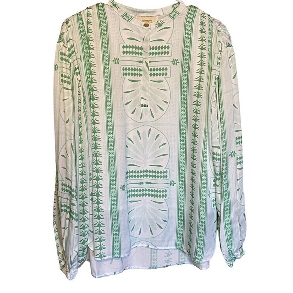 Emily McCarthy Top Blouse Womens Size Small Lolli Top Royal Palm Green NEW - Picture 1 of 8